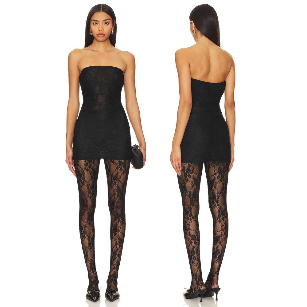 Somebodee The Bruna Lace Jumpsuit Dress Strapless Evening Goth Party Cocktail S